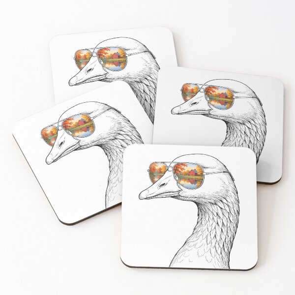 Item preview, Goose Autumn Lake Shades Reflection designed and sold by Bad-Decisions-Designs.