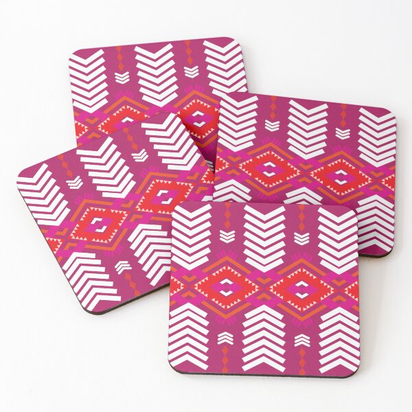 Item preview, Classic fabric design featuring a pink background and geometric patterns. designed and sold by LifeTU.