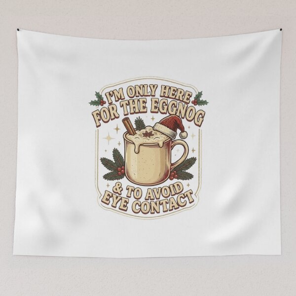 Item preview, Introvert Eggnog Sarcastic Christmas designed and sold by crazydotdesigns.