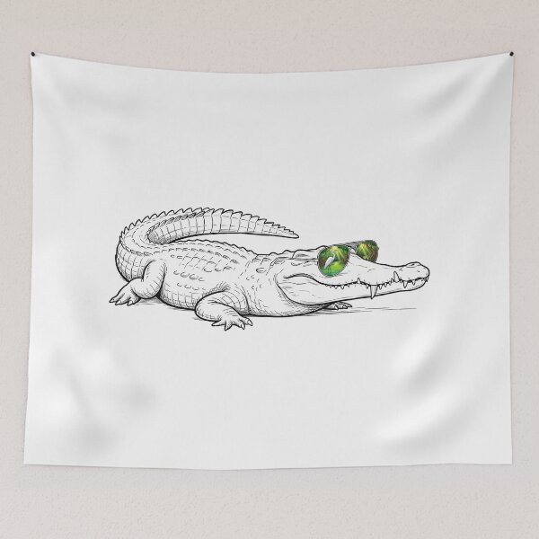Item preview, Crocodile Swamp Egret Sunglasses Reflection designed and sold by Bad-Decisions-Designs.