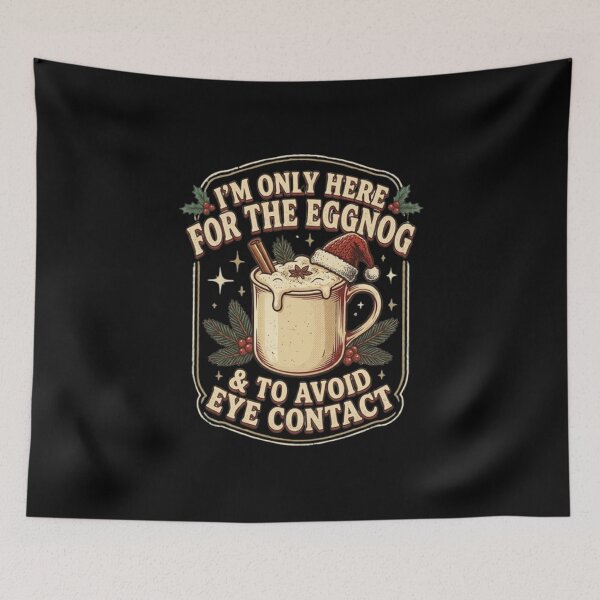 Item preview, Introvert Eggnog Sarcastic Christmas designed and sold by crazydotdesigns.