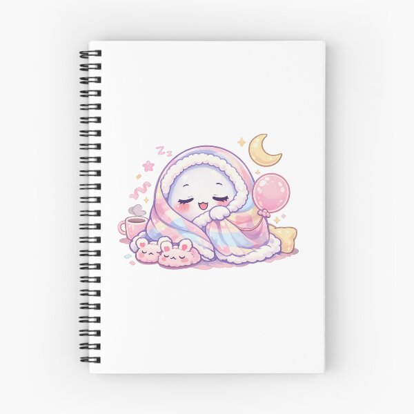 Item preview, Sleepy Cozy Ghost – Soft Pastel Kawaii Bedtime Spirit designed and sold by Sommium .