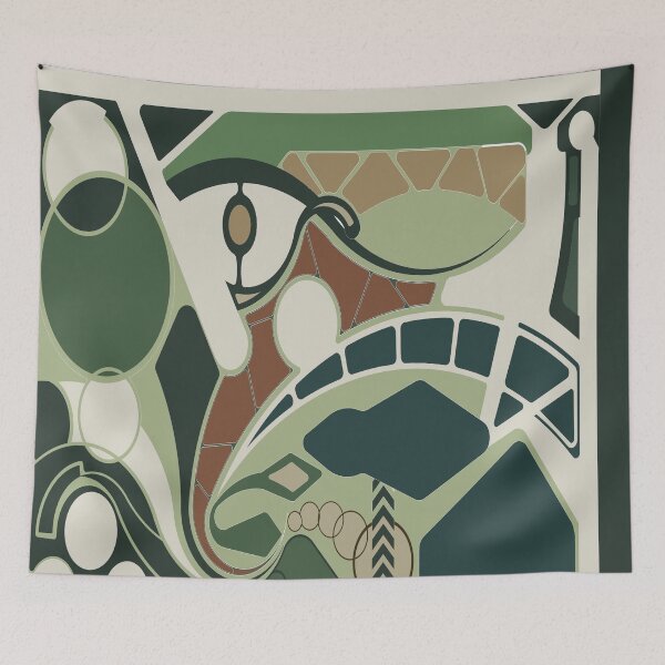 Item preview, vintage abstract art - Green tears designed and sold by JOHN44ART.