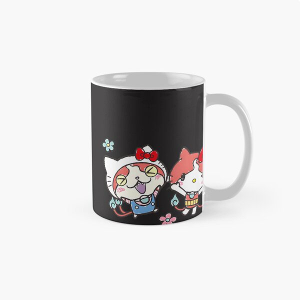 Item preview, Cute Hello Kitty and Jibanyan Inspired Cartoon Character Mashup Design designed and sold by SARaza.