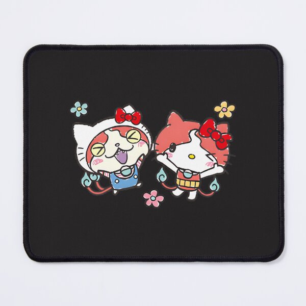 Item preview, Cute Hello Kitty and Jibanyan Inspired Cartoon Character Mashup Design designed and sold by SARaza.