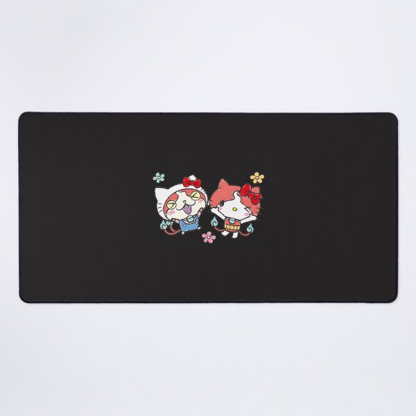 Item preview, Cute Hello Kitty and Jibanyan Inspired Cartoon Character Mashup Design designed and sold by SARaza.