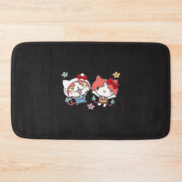 Item preview, Cute Hello Kitty and Jibanyan Inspired Cartoon Character Mashup Design designed and sold by SARaza.