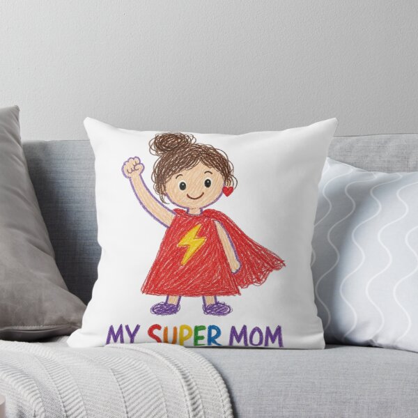 Item preview, Cute My Super Mom Kids Drawing Art designed and sold by Pawfect Vibes Hub.