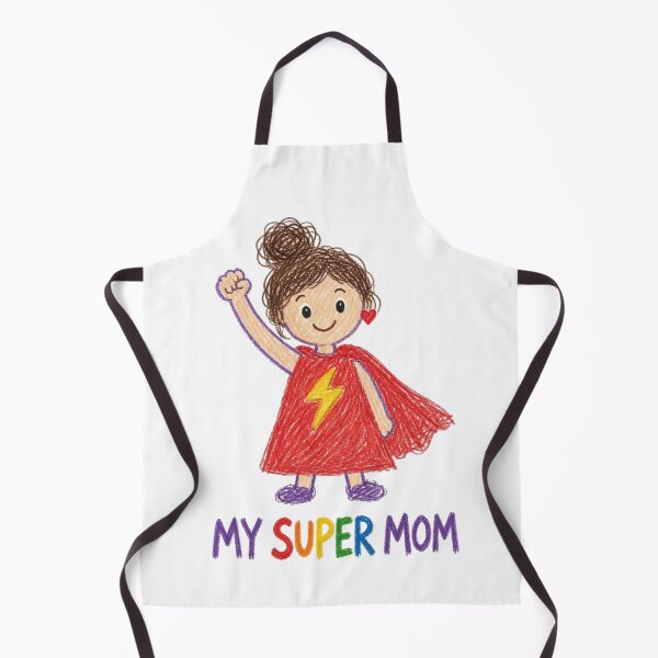 Item preview, Cute My Super Mom Kids Drawing Art designed and sold by Pawfect Vibes Hub.