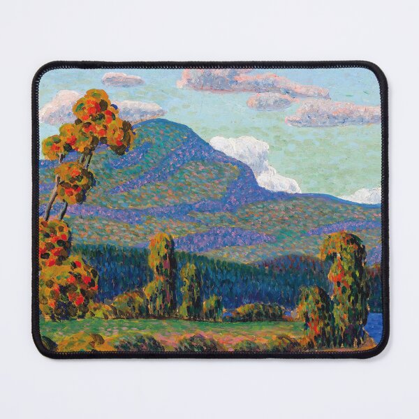Item preview, Colors of autumn foliage in the mountains alpine landscape painting print by Konrad Mage designed and sold by Jéanpaul Ferro.