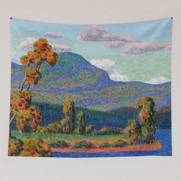 Item preview, Colors of autumn foliage in the mountains alpine landscape painting print by Konrad Mage designed and sold by Jéanpaul  Ferro.