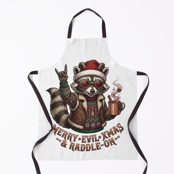 Item preview, Merry Evil Xmas Raccoon - Heavy Metal Trash Panda Christmas designed and sold by designwiss.