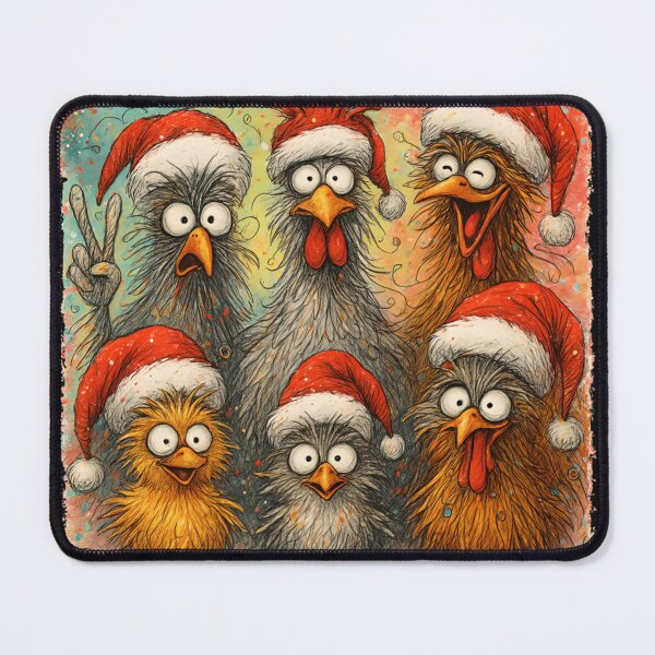 Item preview, Christmas Santa Chicken Crazy Eagerlys Rooster Meme Sweatshirt designed and sold by vetr772.