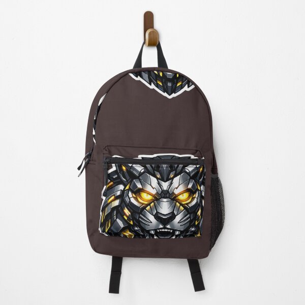 Item preview, Cyberpunk Mecha Lion Sticker - Neon Gold Robotic Sci-Fi Decal designed and sold by CyberPaws Art.