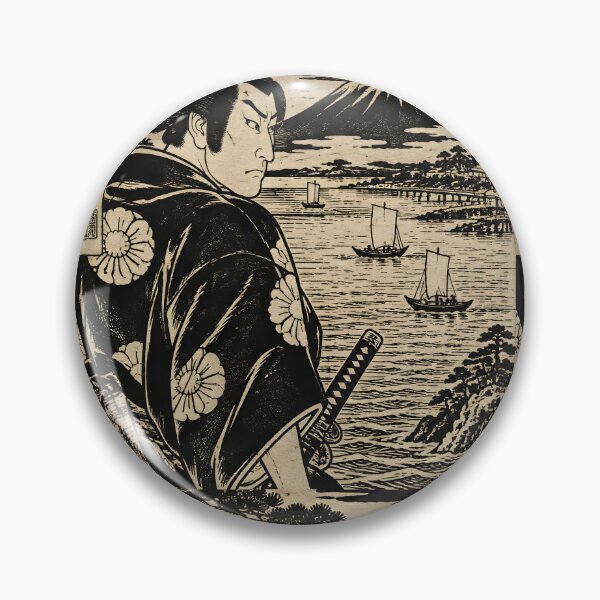 Item preview, Ukiyo-e Samurai Vintage Japanese Woodblock Print Art designed and sold by GrinGalore.