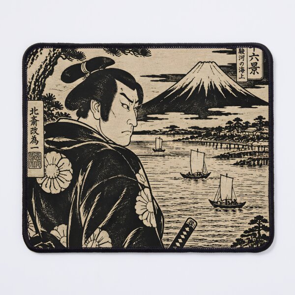 Item preview, Ukiyo-e Samurai Vintage Japanese Woodblock Print Art designed and sold by GrinGalore.