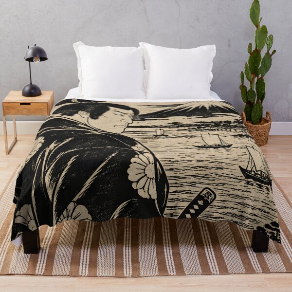 Item preview, Ukiyo-e Samurai Vintage Japanese Woodblock Print Art designed and sold by GrinGalore.