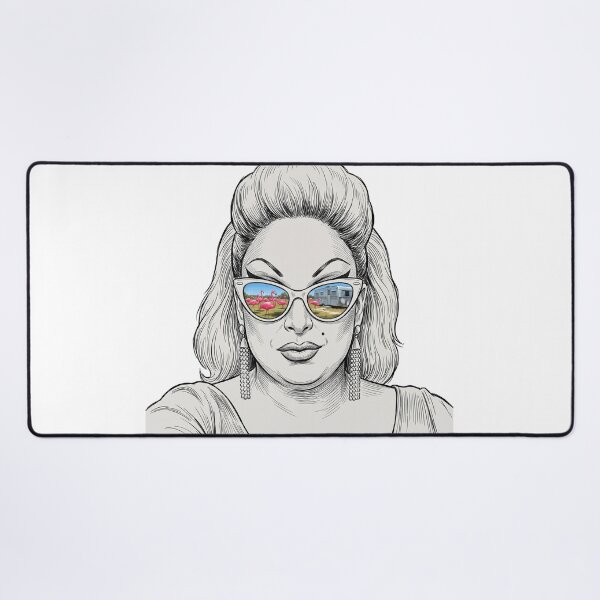 Item preview, Divine Pink Flamingos Trailer Shades Reflection designed and sold by Bad-Decisions-Designs.