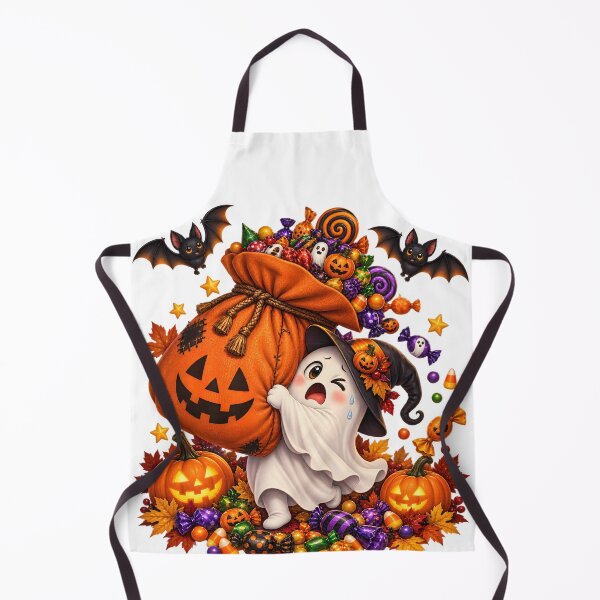 Item preview, Tiny Ghost, Huge Candy Haul – Halloween Fun designed and sold by Clothes With Smiling Animals Walt Gral.