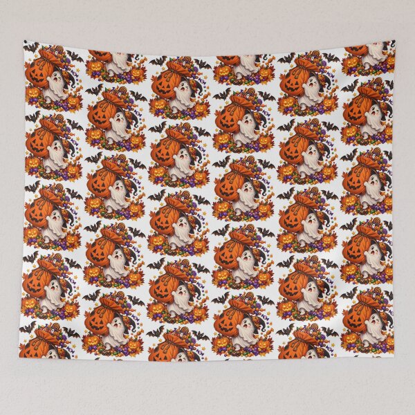Item preview, Tiny Ghost, Huge Candy Haul – Halloween Fun designed and sold by Clothes With Smiling Animals Walt Gral.