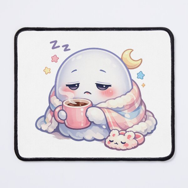 Item preview, Sleepy Mug Ghost – Soft Pastel Kawaii Cozy Spirit designed and sold by Sommium .