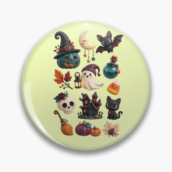 Item preview, Cute Halloween Motif Set Ghost Pumpkin Cat designed and sold by Mauswohn.