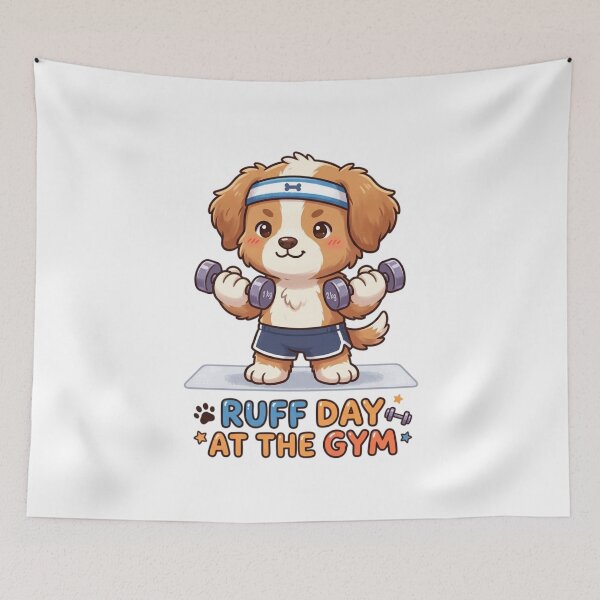Item preview, Funny Fitness Dog Gym Workout designed and sold by Art Solom.