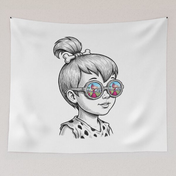 Item preview, Pebbles Flintstone Dino Stone Shades Reflection designed and sold by Bad-Decisions-Designs.
