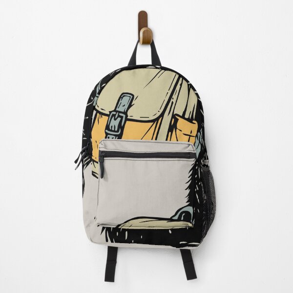 Item preview, Cute Black Cat Wearing Vintage Adventure Backpack T-Shirt designed and sold by awesome-loob.