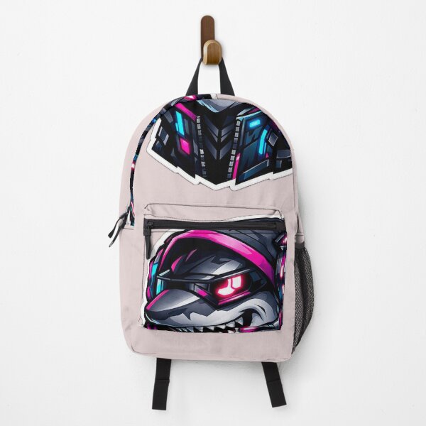 Item preview, Cyberpunk Gaming Shark Sticker - Neon Sci-Fi Tech Predator Decal designed and sold by CyberPaws Art.