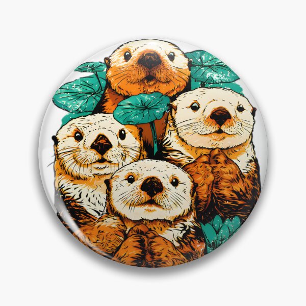 Item preview, Cute Sea Otter Squad designed and sold by Structure-Blue.