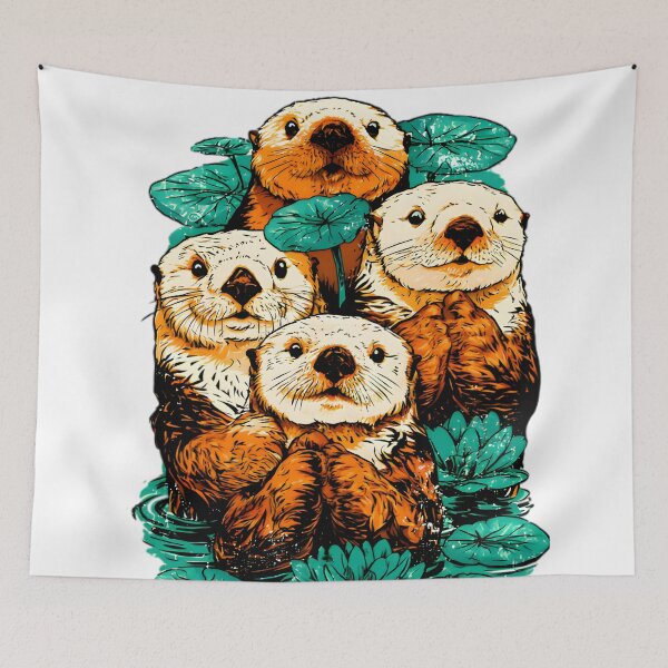 Item preview, Cute Sea Otter Squad designed and sold by Structure-Blue.