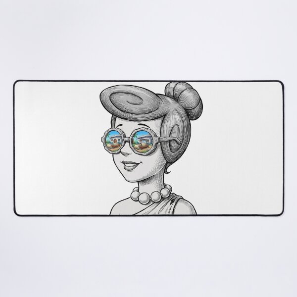 Item preview, Wilma Flintstone Bedrock Stone Car Reflection designed and sold by Bad-Decisions-Designs.
