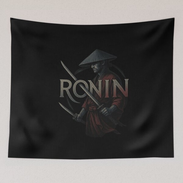 Item preview, Ronin Samurai Warrior Design, Japanese Samurai Shirt, Masterless Samurai, Katana Sword, Bushido Code, Feudal Japan, Warrior Art designed and sold by Typologystudios.
