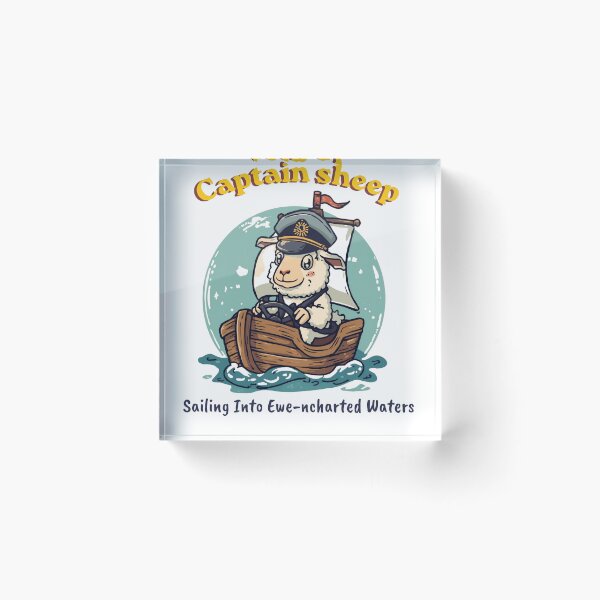 Item preview, Captain Sheep - Sailing Into Ewe-nchanted Waters Cute Nautical T-Shirt designed and sold by MaybeeShirts.