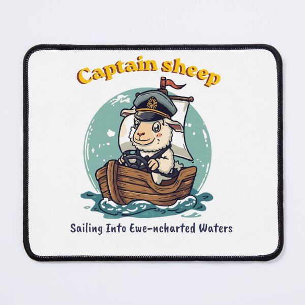 Item preview, Captain Sheep - Sailing Into Ewe-nchanted Waters Cute Nautical T-Shirt designed and sold by MaybeeShirts.
