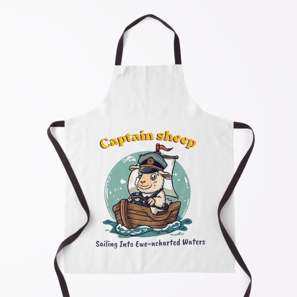 Item preview, Captain Sheep - Sailing Into Ewe-nchanted Waters Cute Nautical T-Shirt designed and sold by MaybeeShirts.