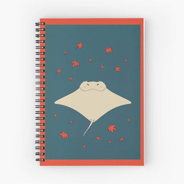 Item preview, Manta Ray Underwater with Falling Autumn Leaves Japanese Anime Art designed and sold by mijaczeek.