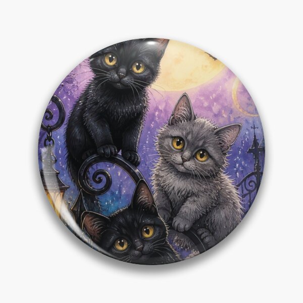Item preview, Cute Cats Halloween Pumpkin Full Moon Magical Spook designed and sold by Mauswohn.
