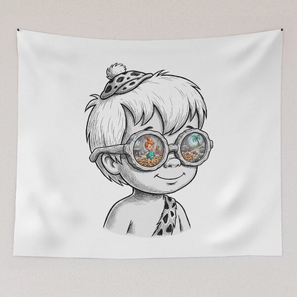 Item preview, Bamm-Bamm Pebbles Flintstone Stone Shades Reflection designed and sold by Bad-Decisions-Designs.