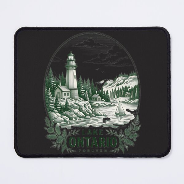 Item preview, Serene Lake America Landscape Nature Scene Illustration designed and sold by HMshopful.