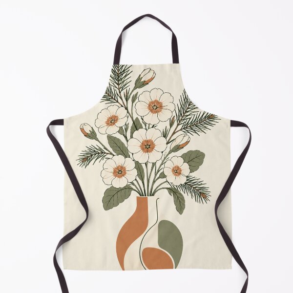 Item preview, Vintage Botanical Vase with Primrose and Pine Wall Art Print designed and sold by SoftSpaceDesign.
