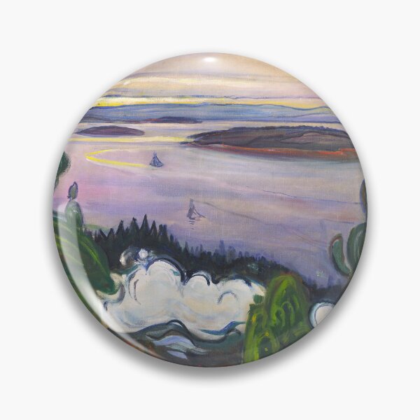 Item preview, First sunrise, Cadillac mountain on Mount Desert Island, Bar Harbor Maine landscape painting by  Edvard Munch designed and sold by Jéanpaul  Ferro.