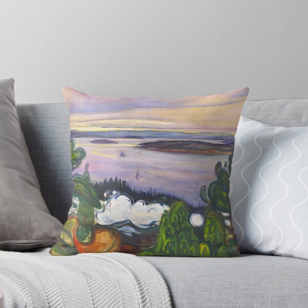 Item preview, First sunrise, Cadillac mountain on Mount Desert Island, Bar Harbor Maine landscape painting by  Edvard Munch designed and sold by Jéanpaul  Ferro.