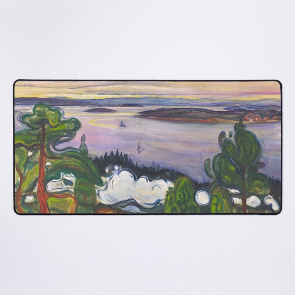 Item preview, First sunrise, Cadillac mountain on Mount Desert Island, Bar Harbor Maine landscape painting by  Edvard Munch designed and sold by Jéanpaul  Ferro.