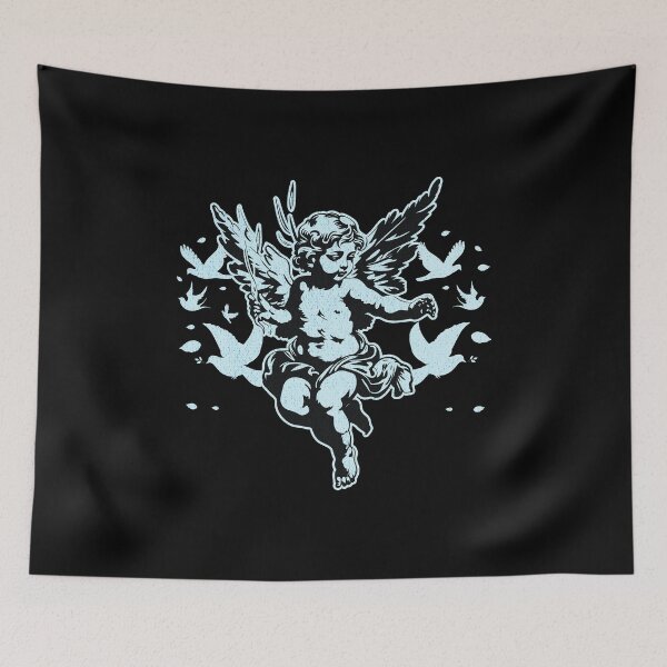 Item preview, Vintage angel with bow and white doves designed and sold by FeverVoid.