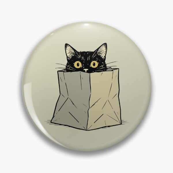 Item preview, Funny Black Cat Peeking From Paper Grocery Bag T-Shirt designed and sold by awesome-loob.