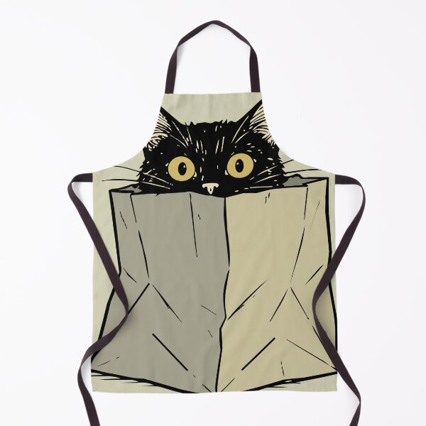 Item preview, Funny Black Cat Peeking From Paper Grocery Bag T-Shirt designed and sold by awesome-loob.