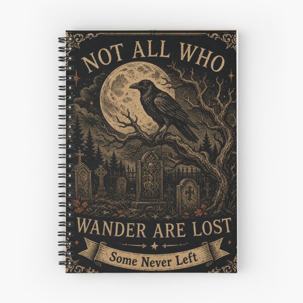 Item preview, Not All Who Wander Are Lost Gothic Raven designed and sold by Modern Antique Atelier .