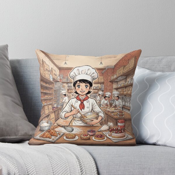 Item preview, Smiling Pastry Chef Anime Style designed and sold by Home Decor Art.